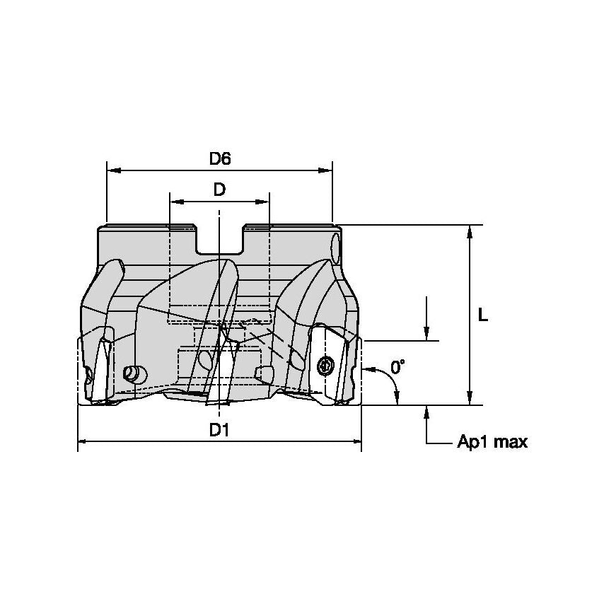 M1D125E1404S050L157 Indexable Toolholder MILL1-14D