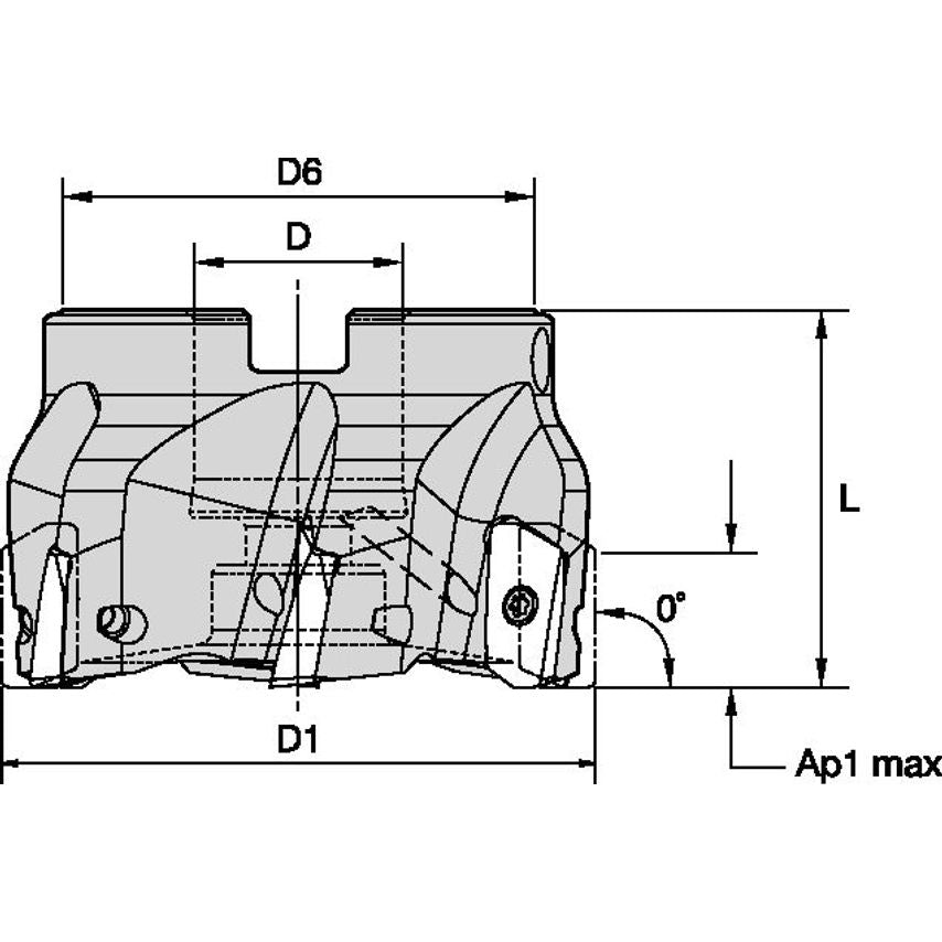 M1D300E1406S100L175 Indexable Toolholder MILL1-14D