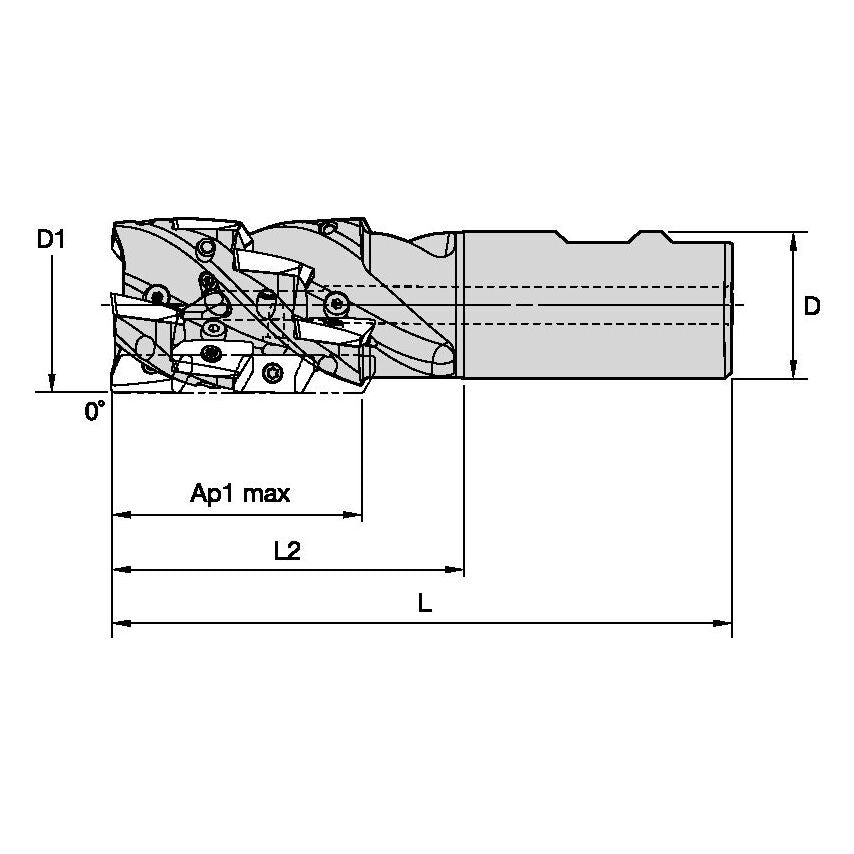 M1HR200E14W150Z3L300C12 2.00 3 Flute 4 High Weldon LON