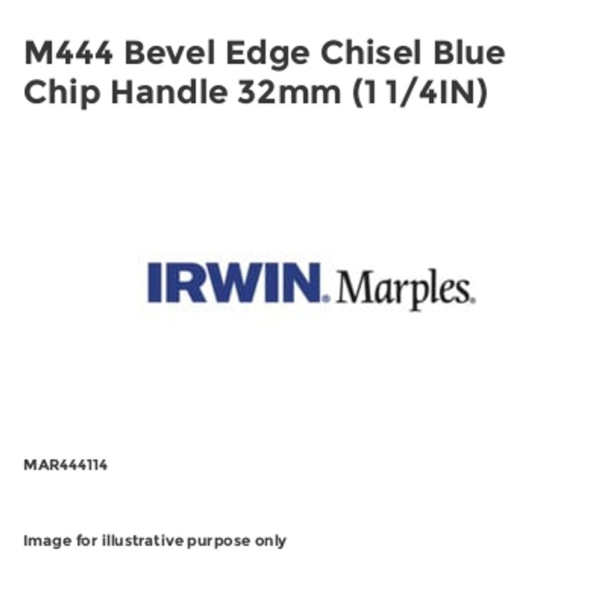 M444 Bevel Edge Chisel Blue Chip Handle 32mm (1 1/4IN)