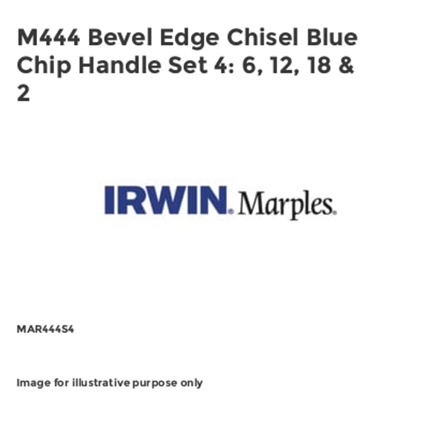 M444 Bevel Edge Chisel Blue Chip Handle Set 4: 6, 12, 18 & 2