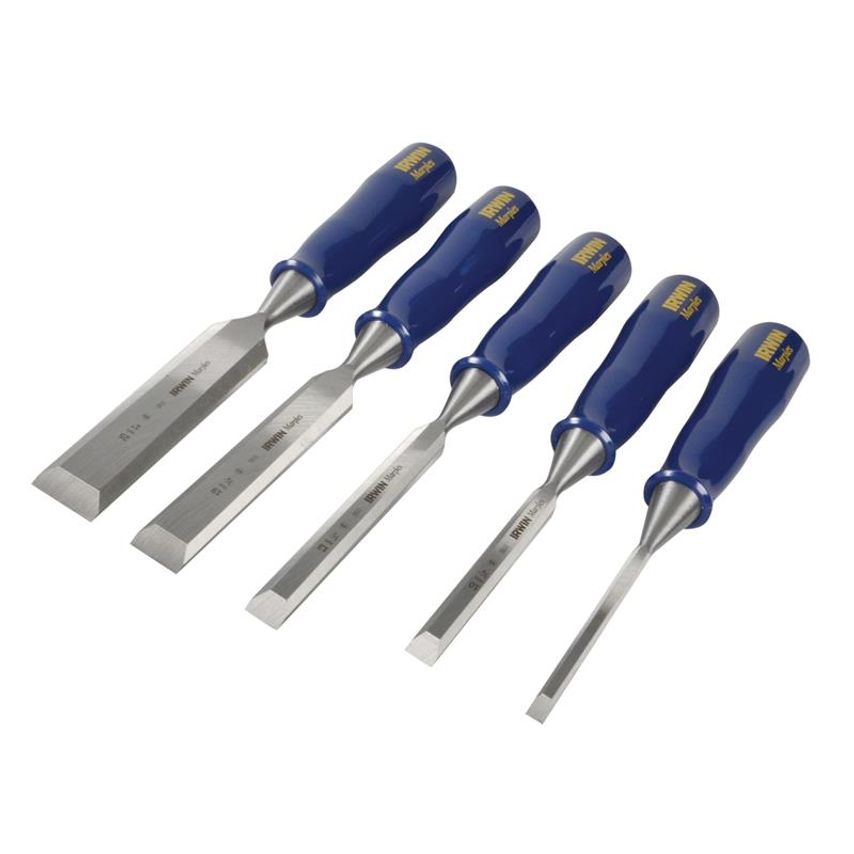 M444 Bevel Edge Chisel Blue Chip Handle Set, 5 Piece MAR444S5