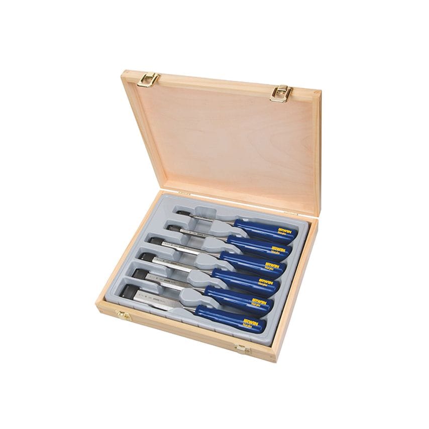 M444 Bevel Edge Chisel Blue Chip Handle Set, 6 Piece MAR444S6