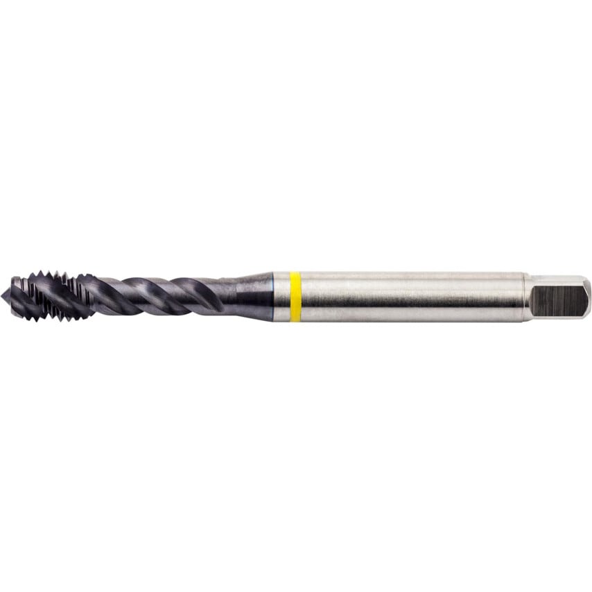 M6x1.00mm HSS-E-PM TiAlN-top Yellow Ring Tap - Coarse Sp/fl 48DEG