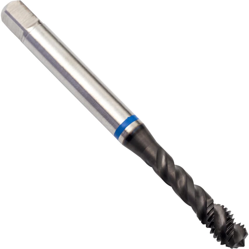 M8x1.25mm HSS-E-PM Super-B Blue Ring Tap - Coarse Sp/fl 48DEG