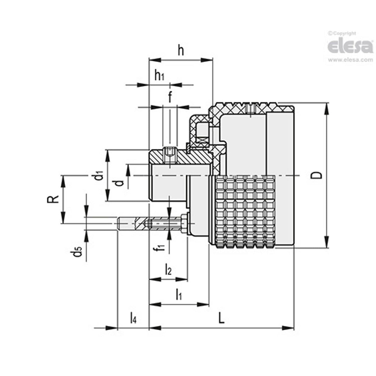 MBT-XX Diamond cut knobs for position indicators technopolymer For positive drive indicators MBT.80-PXX2 A-10