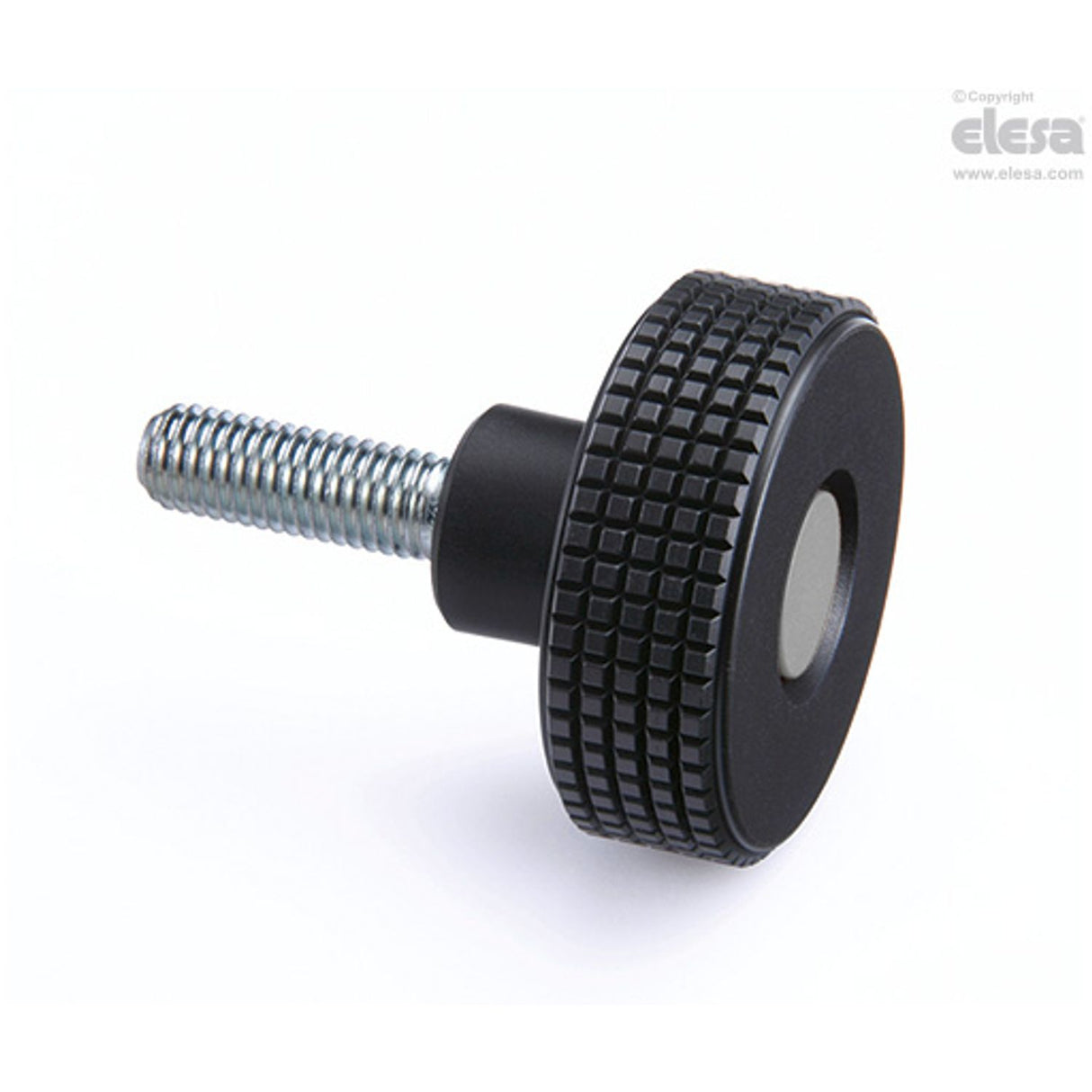 MBT Diamond cut knurled knobs Technopolymer Zinc-plated steel threaded stud MBT.30 p-M6x20-C3