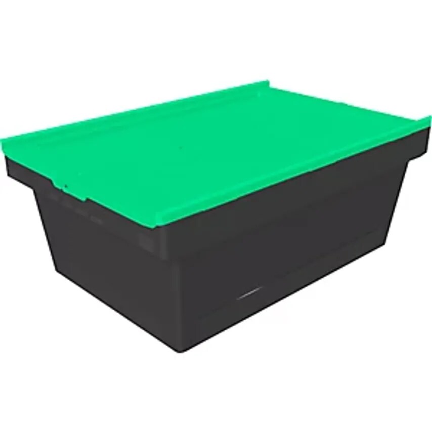 MB Eco Reusable Container, LxWxH 610 X 400 X 240 mm, Black/Green