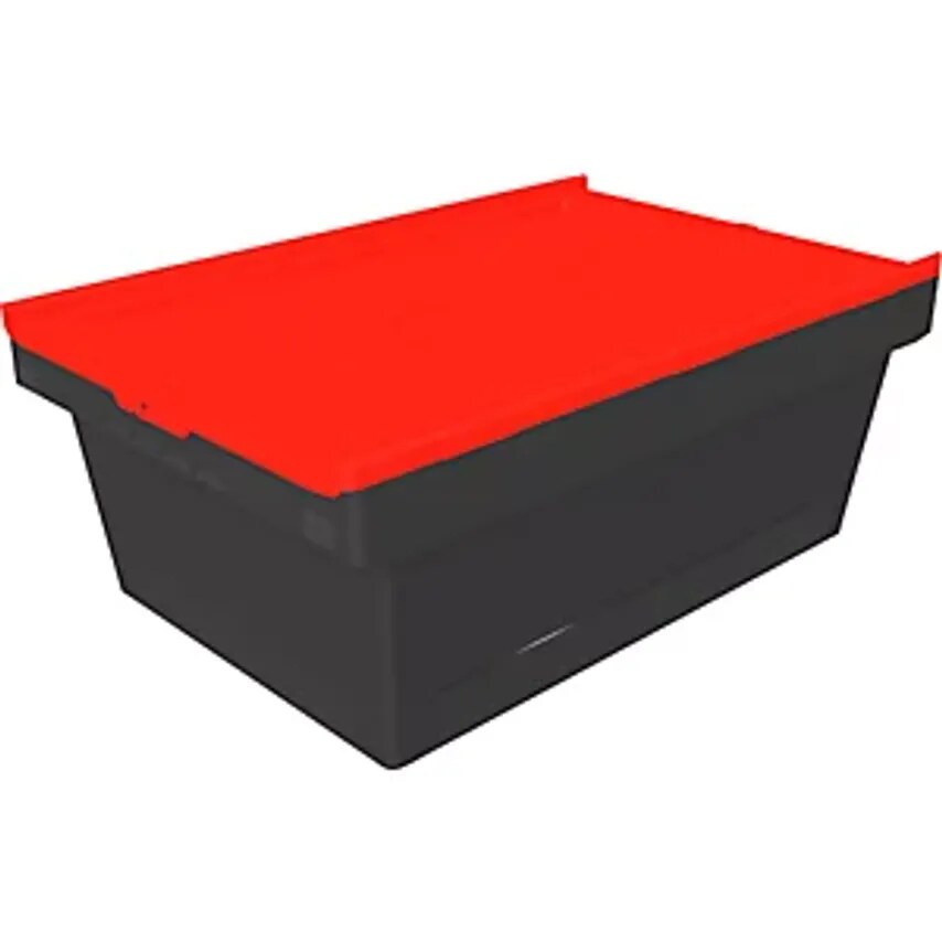 MB Eco Reusable Container, LxWxH 610 X 400 X 240 mm, Black/Red