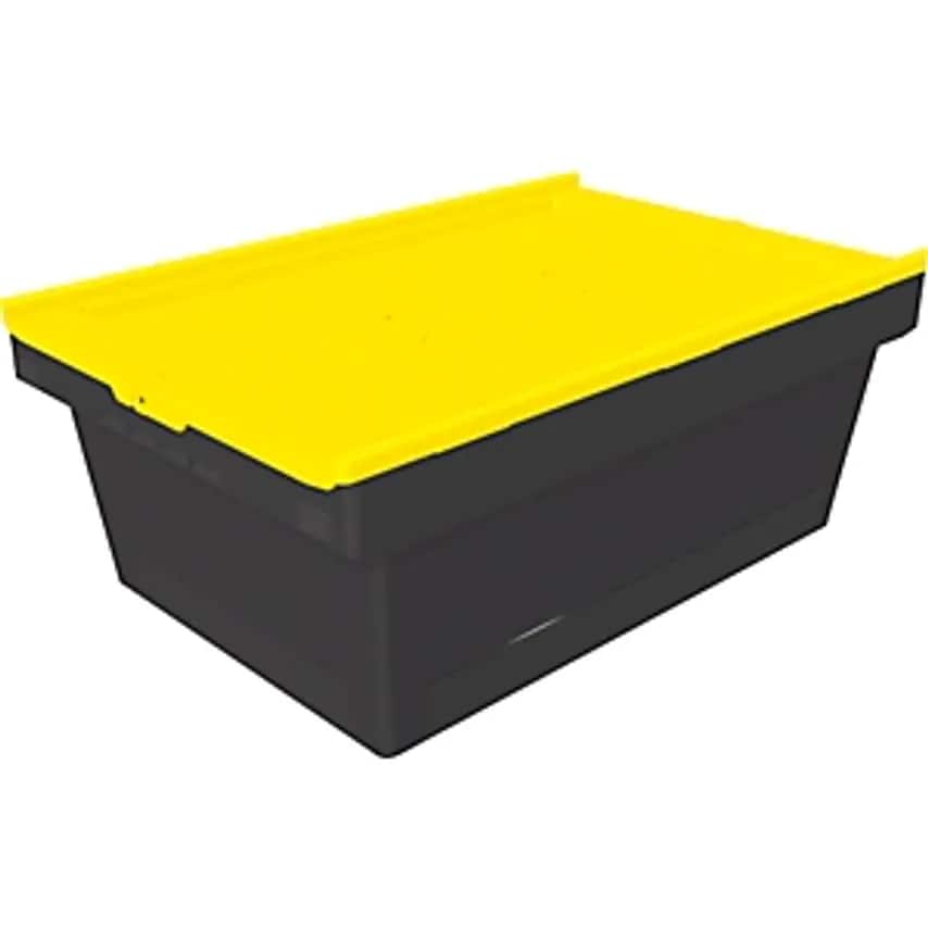 MB Eco Reusable Container, LxWxH 610 X 400 X 240 mm, Black/Yellow