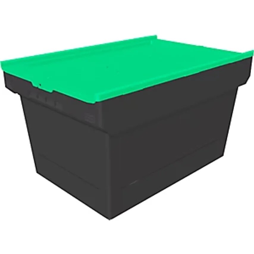 MB Eco Reusable Container, LxWxH 610 X 400 X 340 mm, Black/Green