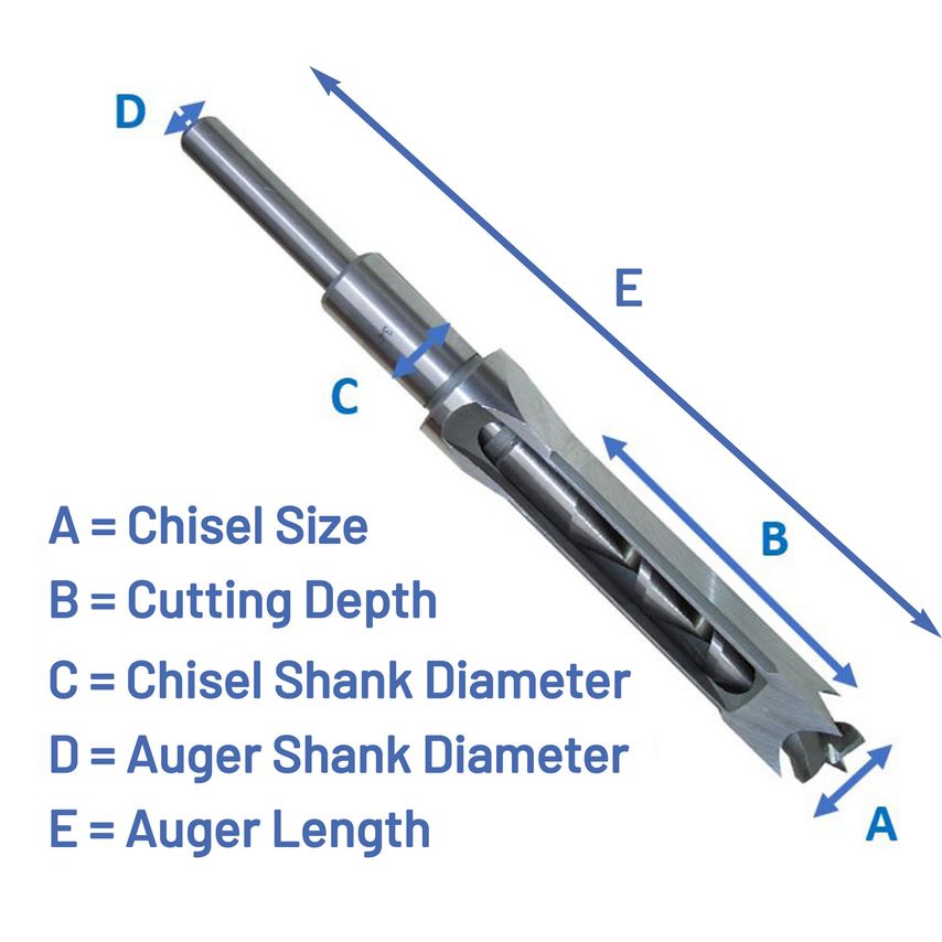 MCCSET4 Mortice Chisel Set - 4 Piece 1/4'', 3/8'', 1/2'', 5/8''
