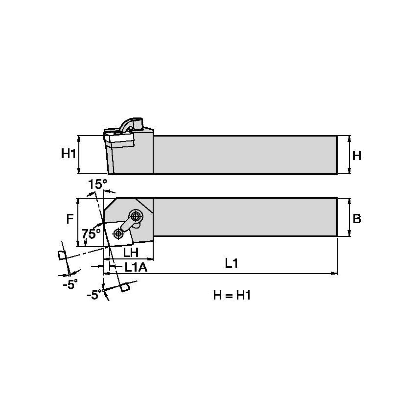MCKNL164C M Clamping Holder W1.00 L5.00