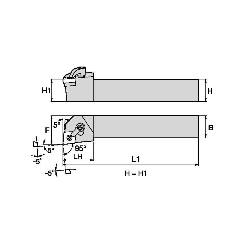 MCLNR3225P19 M Clamping Holder W25, 0MM L170