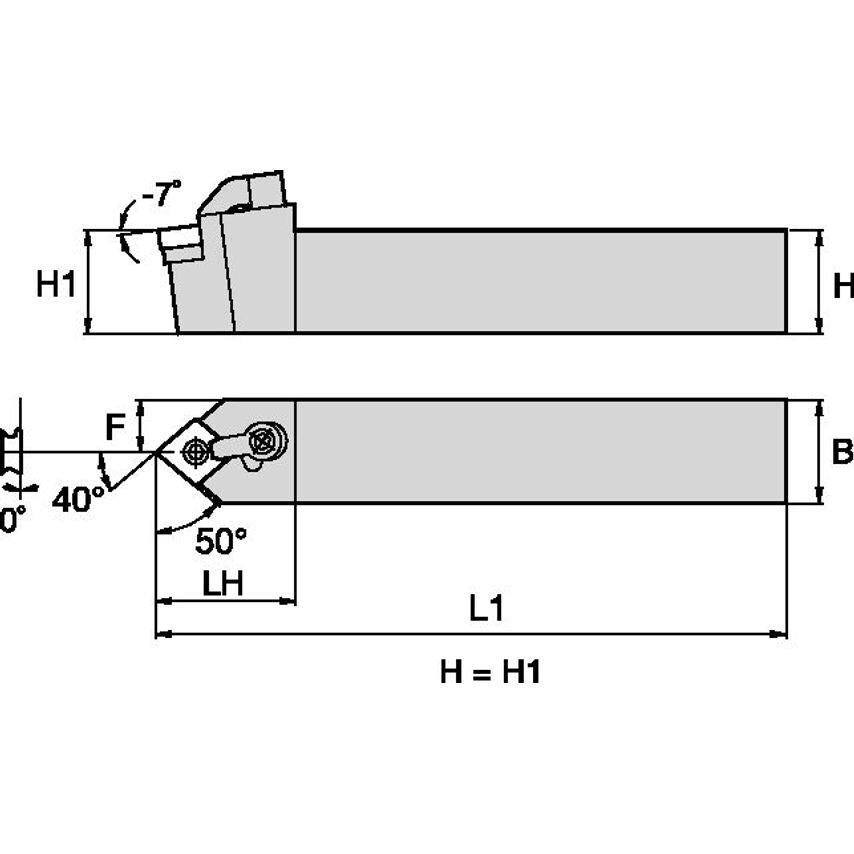 MCMNN4040R19 M Clamping Holder W40, 0MM L200