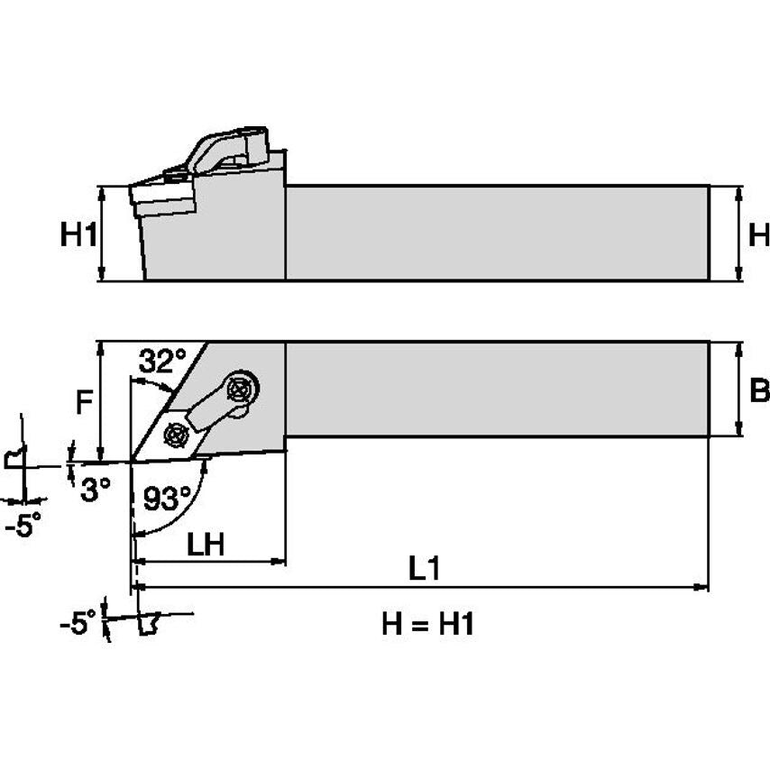 MDJNR164C M Clamping Holder W1.00 L5.00