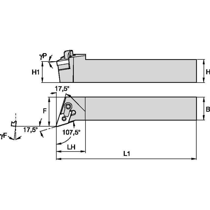 MDQNR164C M Clamping Holder W1.00 L5.00