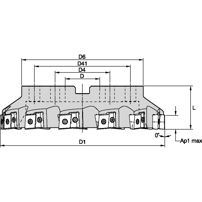 MEGA90D1200LN76C10 MEGA 90 Shell Mill D=12" Z=10