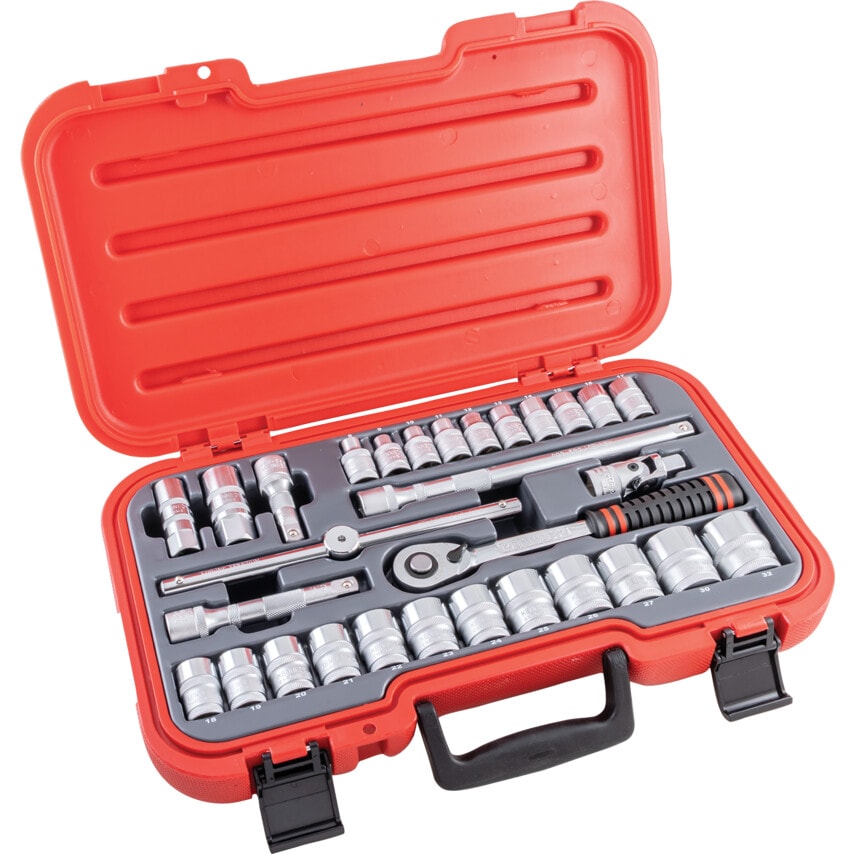 MM Single Hex Socket Set 1/2" Square DR 30 Piece