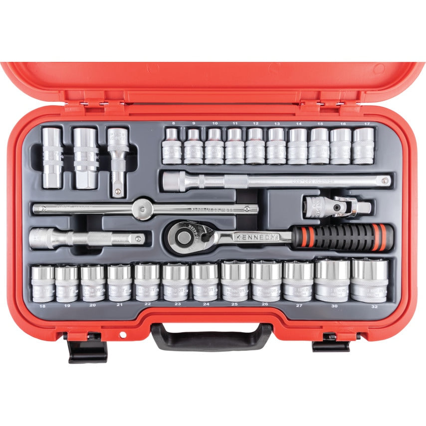 MM Single Hex Socket Set 1/2" Square DR 30 Piece