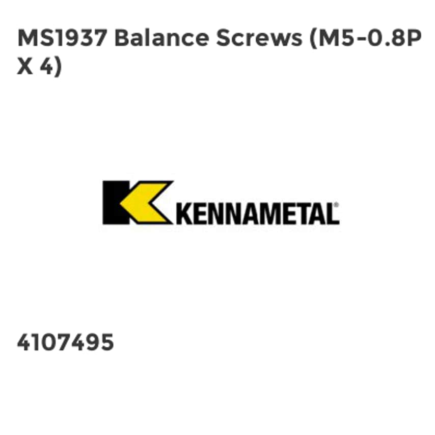 MS1937 Balance Screws (M5-0.8P X 4)