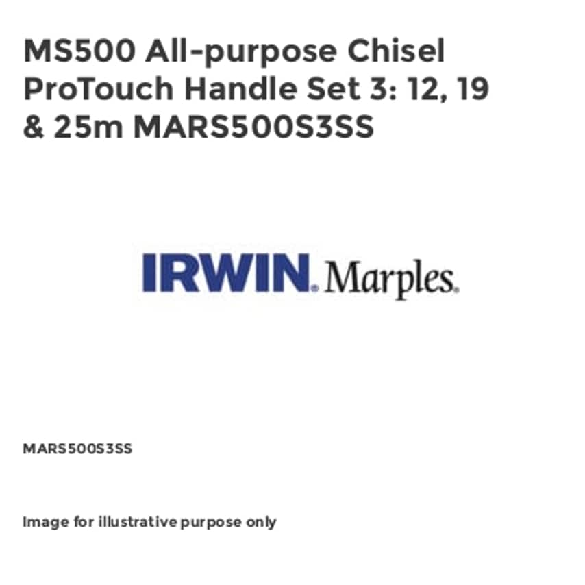 MS500 All-purpose Chisel ProTouch Handle Set 3: 12, 19 & 25m MARS500S3SS