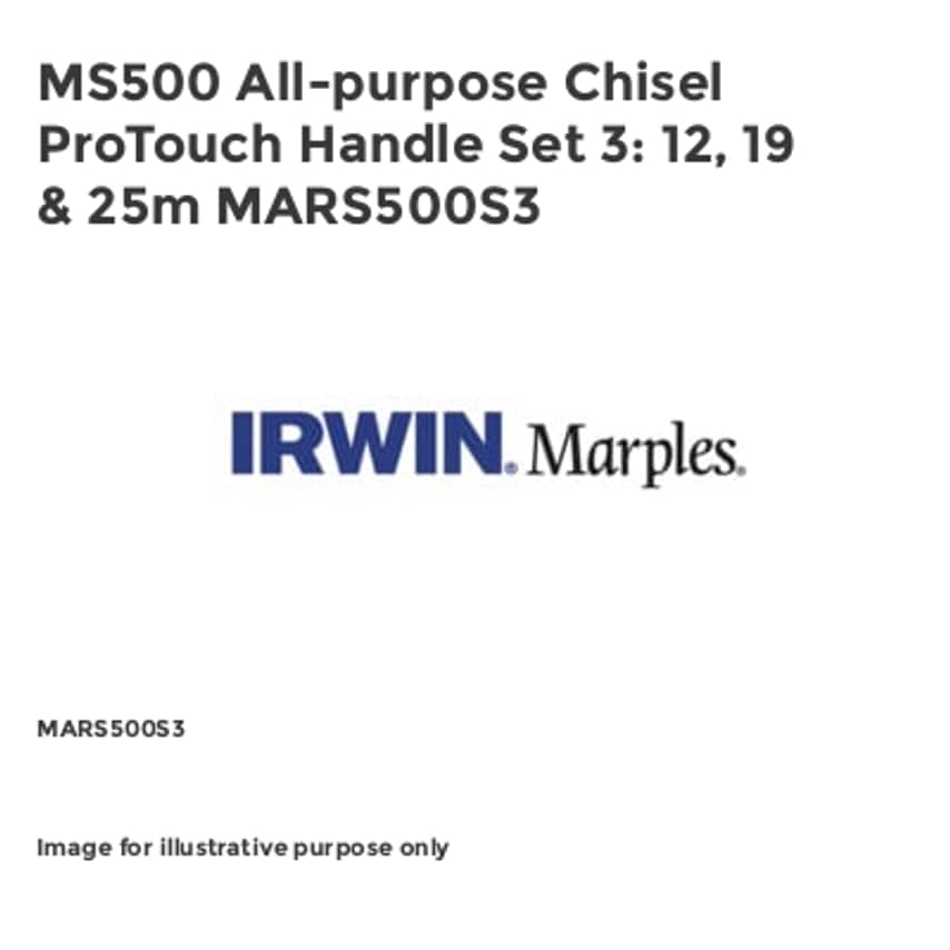 MS500 All-purpose Chisel ProTouch Handle Set 3: 12, 19 & 25m MARS500S3