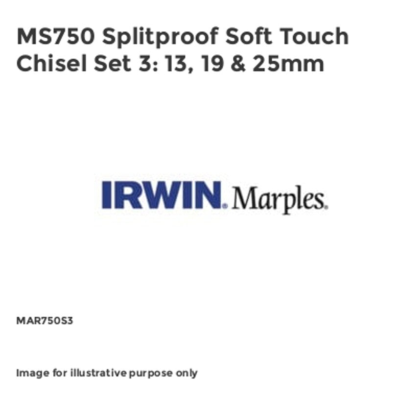 MS750 Splitproof Soft Touch Chisel Set 3: 13, 19 & 25mm