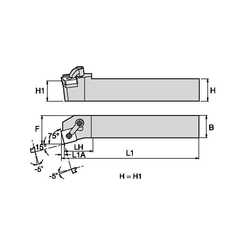 MSKNR205D M Clamping Holder W1.25 L6.00