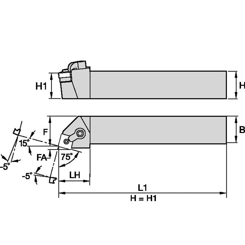 MSRNR164D M Clamping Holder W1.00 L6.00