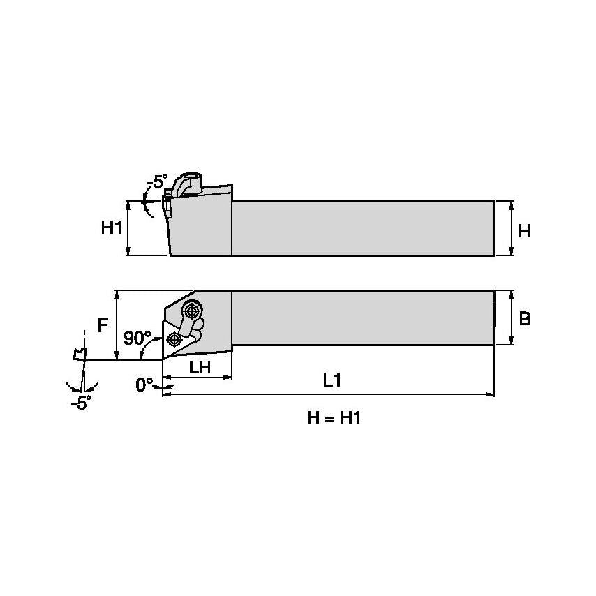 MTFNR205D M Clamping Holder W1.25 L6.00