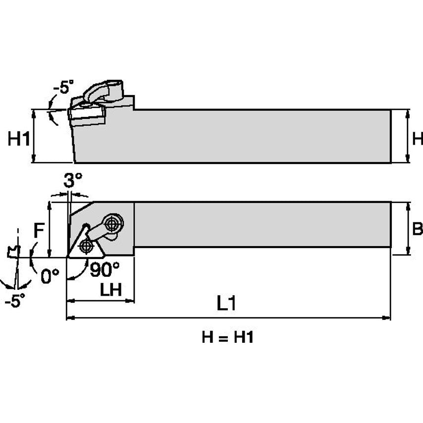 MTGNR205D M Clamping Holder W1.25 L6.00