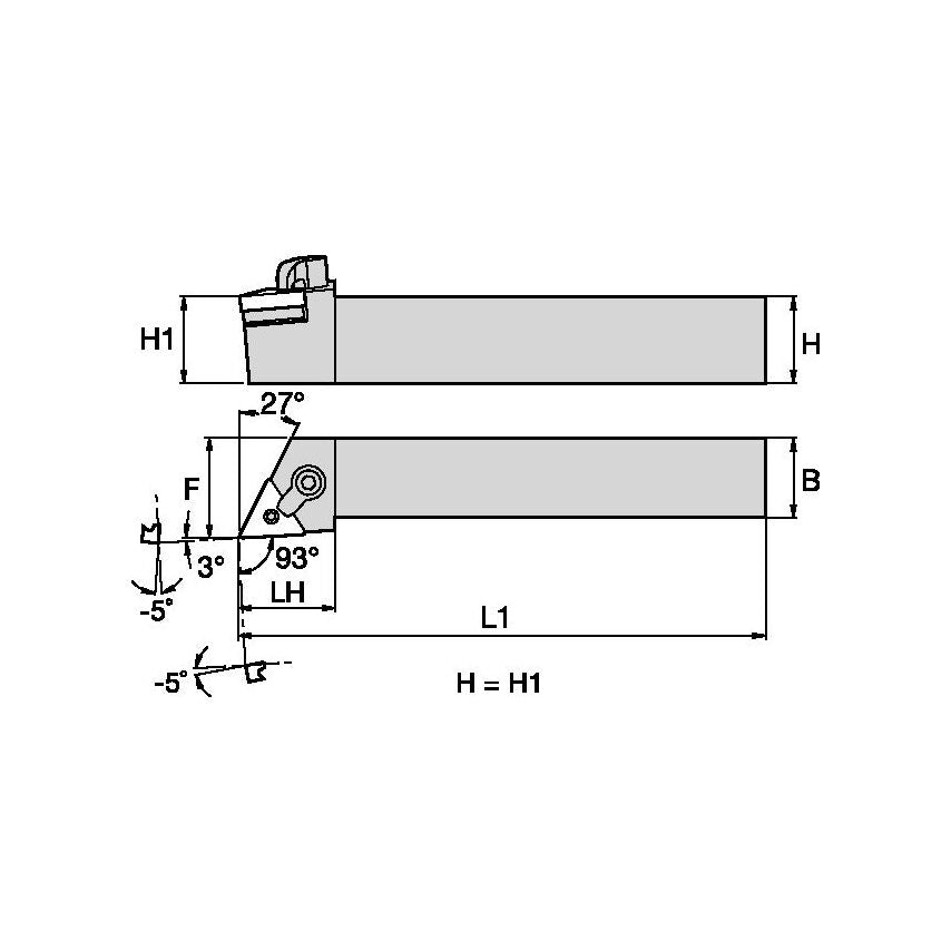 MTJNLS165 M Clamping Holder W1.00 L6.00