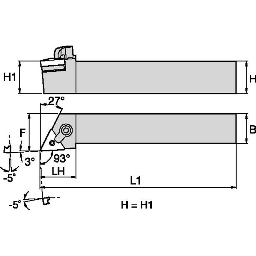 MTJNLS204 M Clamping Holder W1.25 L6.00