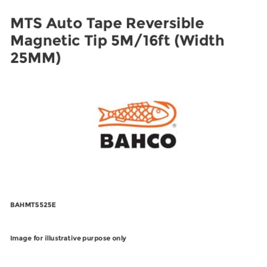 MTS Auto Tape Reversible Magnetic Tip 5M/16ft (Width 25MM)