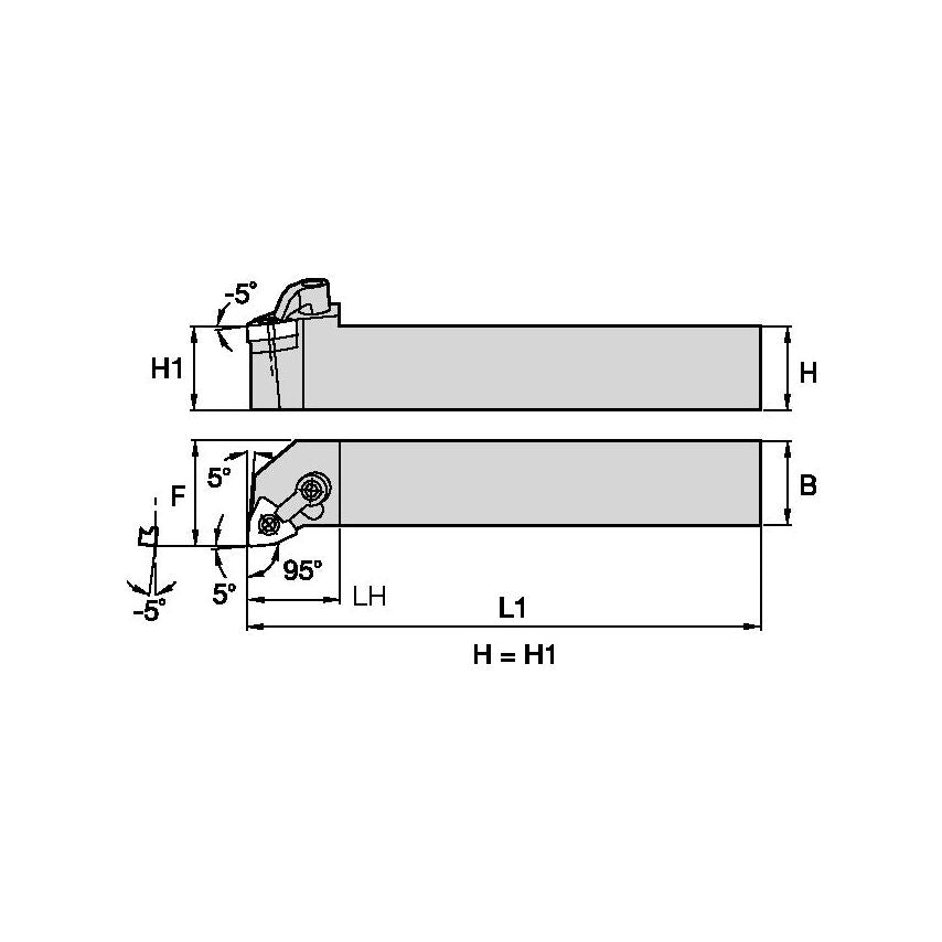 MWLNR164D M Clamping Holder W1.00 L6.00