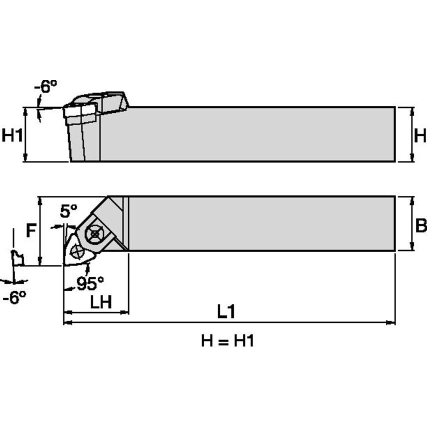 MWLNR2525M08H4 M Clamping Holder W25, 0MM L150
