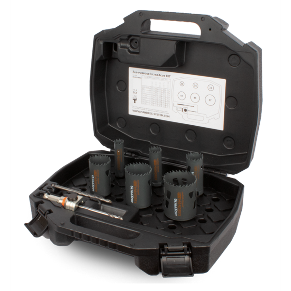 MXQS Hole Saw Kit Plumber UltraXcut 6 Piece Set and Case