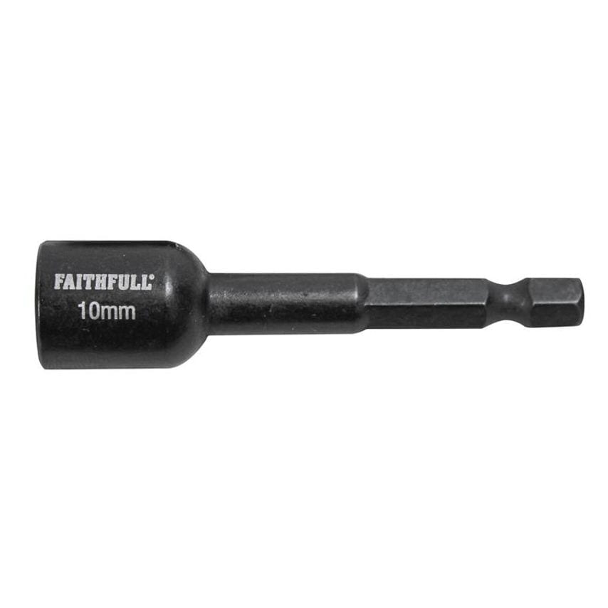 Magnetic Impact Nut Driver 10mm x 1/4in Hex FAISBMNUT10I