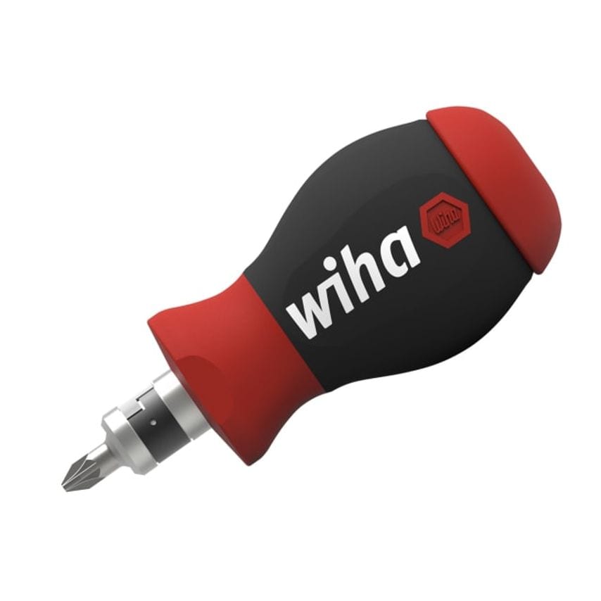 Magnetic Softfinish Stubby Screwdriver With Bit Magazine