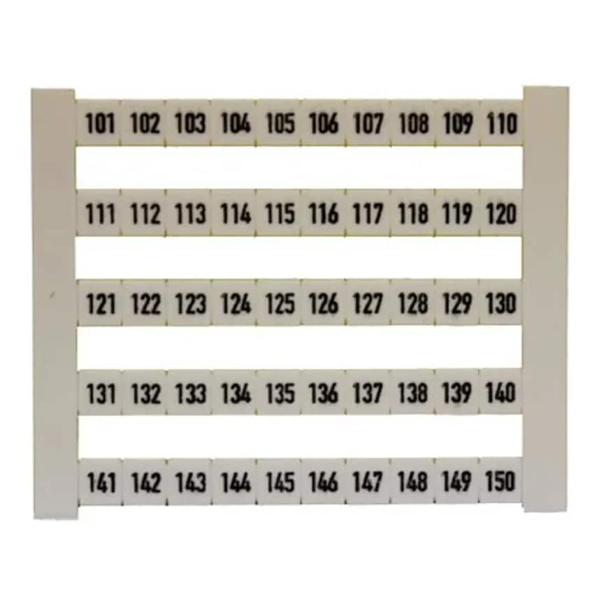 Marker Term Dek 5 FW 101-150 5 x 5mm Polyamide 66 Black on White