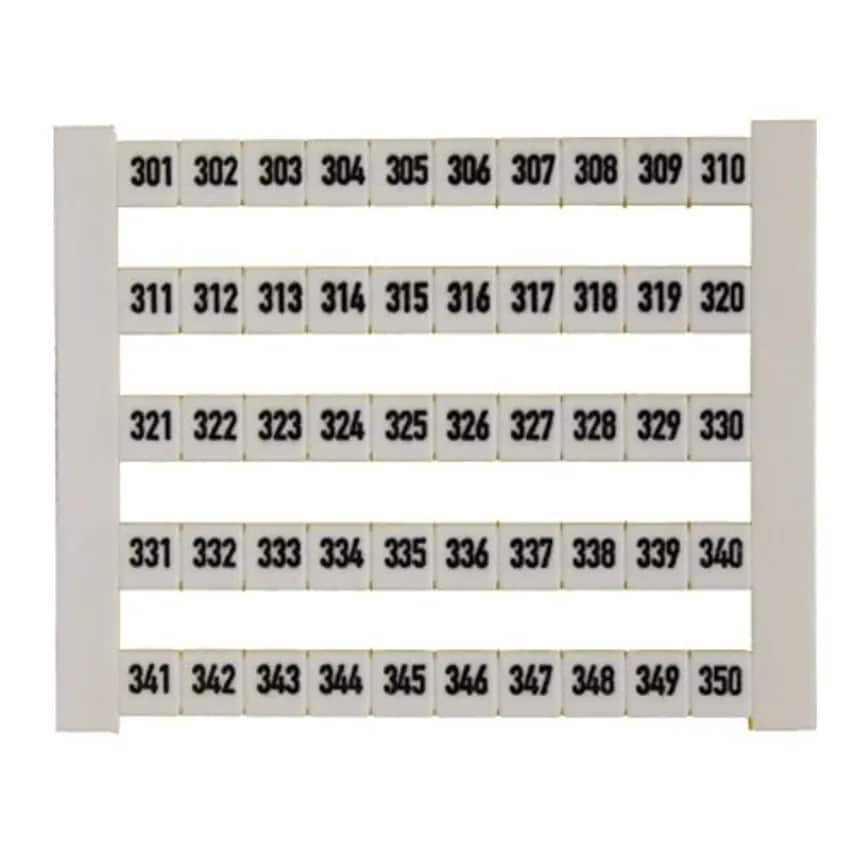 Marker Term Dek 5 FW 301-350 5 x 5mm Polyamide 66 Black on White
