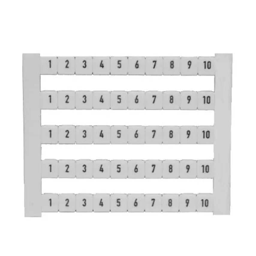 Marker Term Dek 5 Fwz 1-10 5 x 5mm Polyamide 66 Black on White