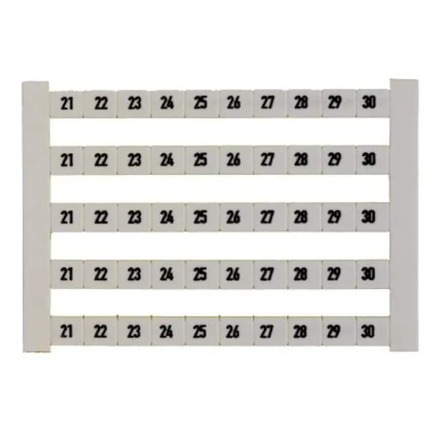 Marker Term Dek 5 Fwz 21-30 5 x 5mm Polyamide 66 Black on White