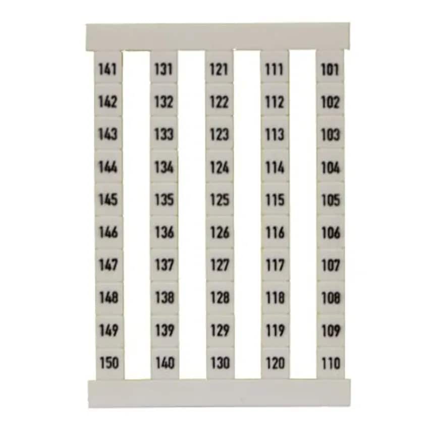 Marker Term Dek 6 FS 101-150 5 x 6mm Polyamide 66 Black on White