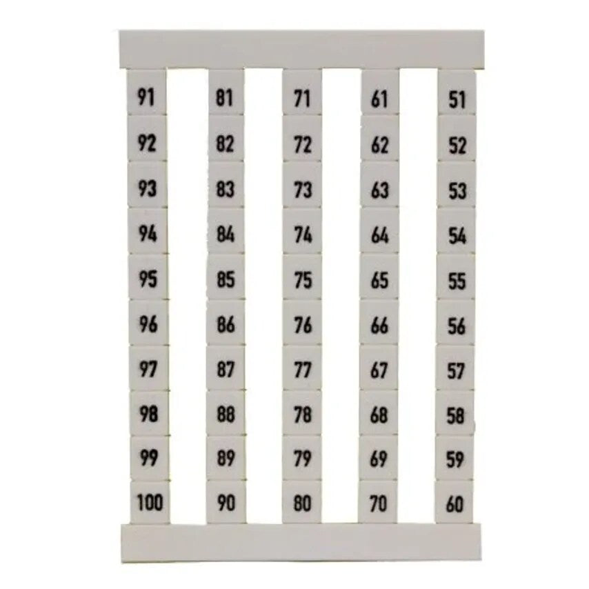 Marker Term Dek 6 FS 51-100 5 x 6mm Polyamide 66 Black on White