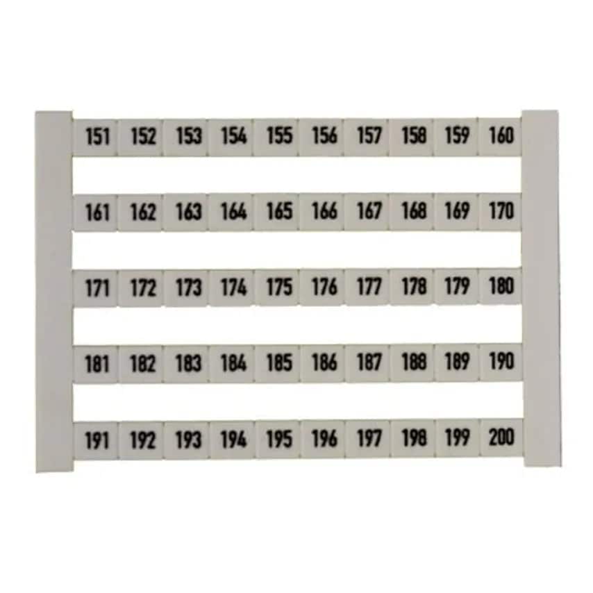 Marker Term Dek 6 FW 151-200 5 x 6mm Polyamide 66 Black on White