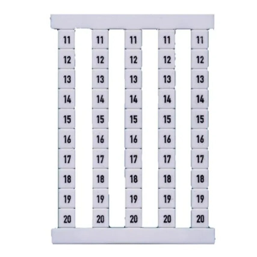 Marker Term Dek 6 Fsz 11-20 5 x 6mm Polyamide 66 Black on White