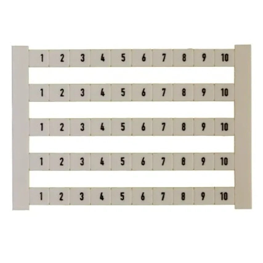 Marker Term Dek 6 Fwz 1-10 5 x 6mm Polyamide 66 Black on White