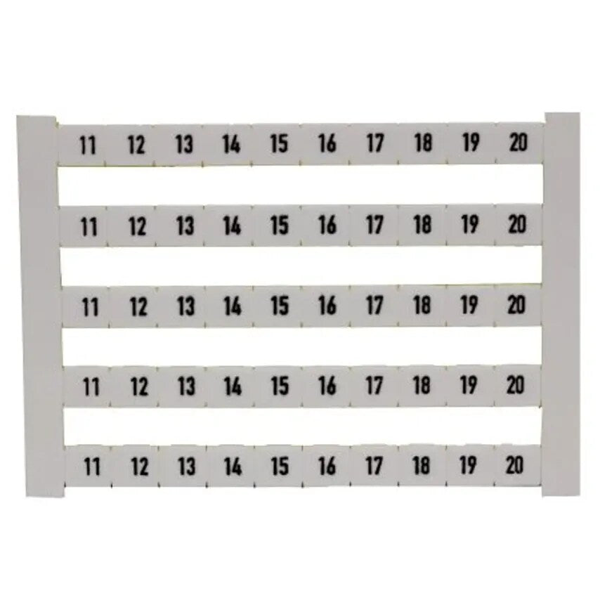 Marker Term Dek 6 Fwz 11-20 5 x 6mm Polyamide 66 Black on White